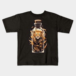 lion in a bottle Kids T-Shirt